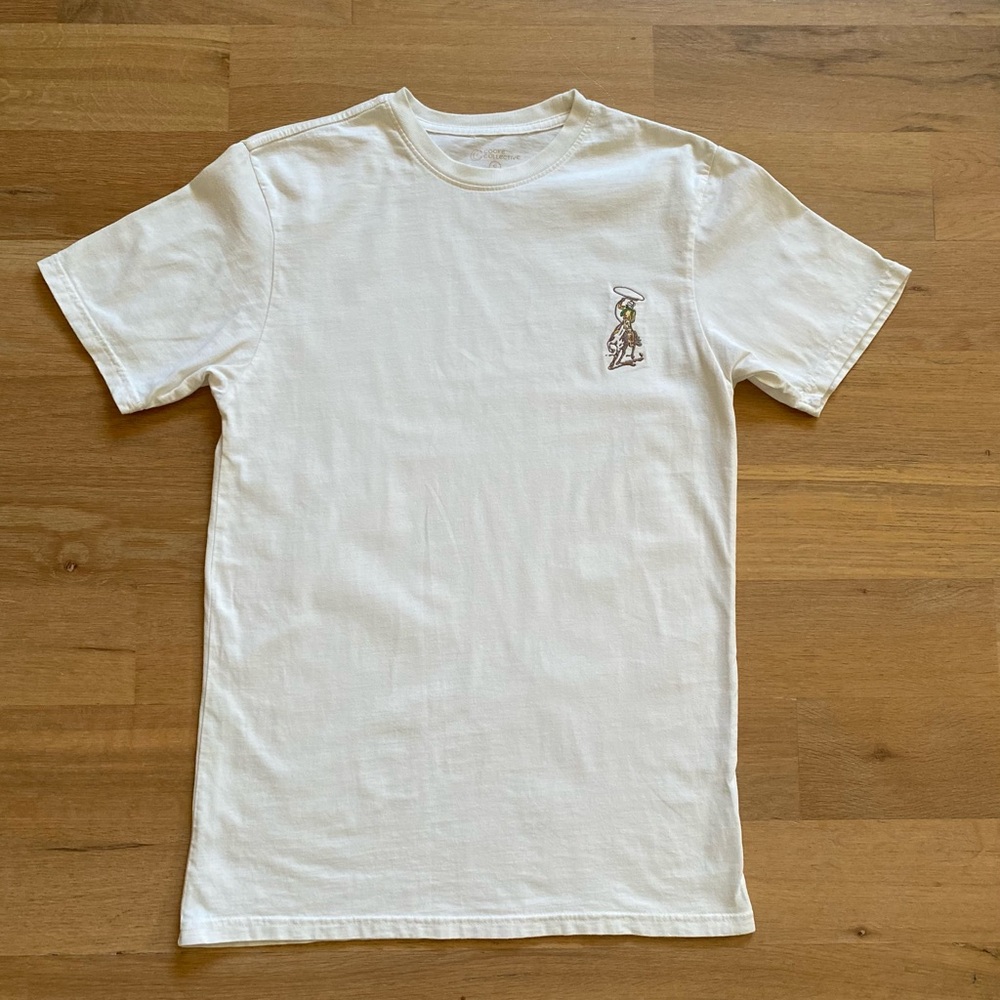Urban Outfitters Cooke Collective Small Embroidered Cowboy Horse Tee Cream